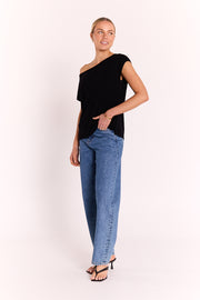 Hartley Off Shoulder Top - Black