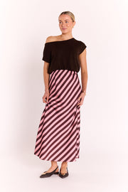 Lucy Skirt - Rose Stripe