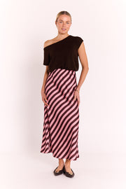 Hartley Off Shoulder Top - Chocolate