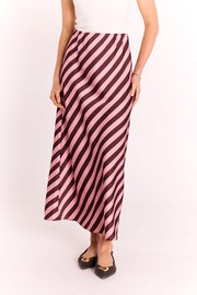Lucy Skirt - Rose Stripe