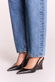 Ullrich Wedge - Dark Cacao Croc