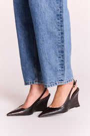 Ullrich Wedge - Dark Cacao Croc