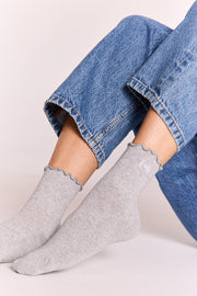 Core Frill Socks - Grey Marle