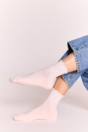 Classic Frill Socks - Pink