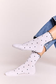 Dottie Frill Sock - White