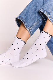 Dottie Frill Sock - White