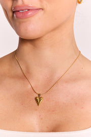 Esme Heart Necklace - Gold