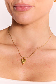 Esme Heart Necklace - Gold