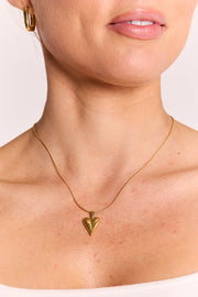 Esme Heart Necklace - Gold