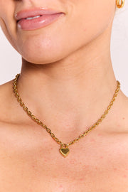 Ali Love Lock Necklace - Gold