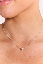 Eva Heart Necklace - Silver