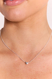 Eva Heart Necklace - Silver