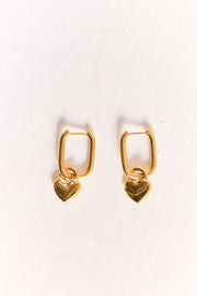 Mollie Heart Earrings - Gold
