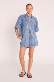 PRE-ORDER Violet Short - Denim Spot