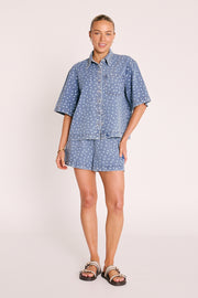 PRE-ORDER Violet Short - Denim Spot
