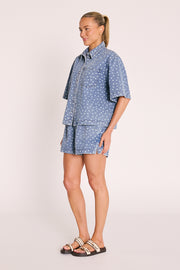 PRE-ORDER Violet Short Sleeve Shirt - Denim Spot