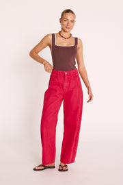 Lola Barrel Jean - Poppy
