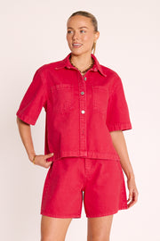 Grace Denim Short - Poppy