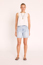 Grace Denim Short - Capri Blue
