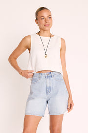 Grace Denim Short - Capri Blue