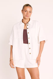 Arlo Denim Shirt - White