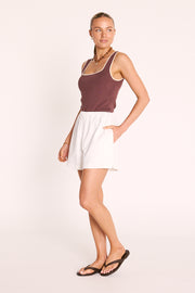Arlo Denim Short - White