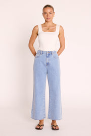 Stevie Cropped Jean - Summer Blue