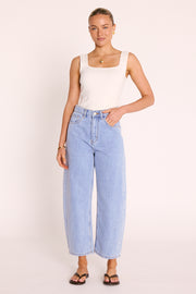 Lola Cropped Barrel Jean - Summer Blue