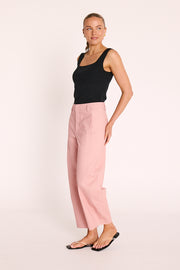 Charlie Cropped Barrel Pant - Sweet Pink