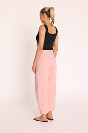Charlie Cropped Barrel Pant - Sweet Pink