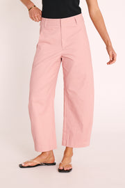 Charlie Cropped Barrel Pant - Sweet Pink