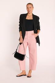Charlie Cropped Barrel Pant - Sweet Pink