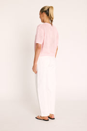 Elsie Crochet Top - Pink