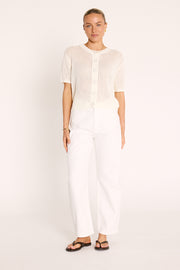 Elsie Crochet Top - Ivory
