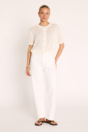 Elsie Crochet Top - Ivory