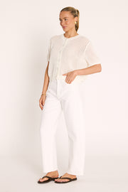Elsie Crochet Top - Ivory