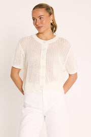 Elsie Crochet Top - Ivory