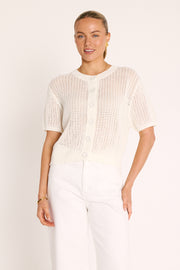 Elsie Crochet Top - Ivory