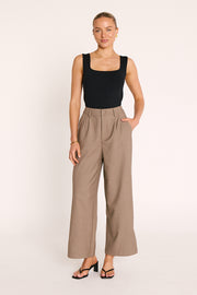 Carmen Cropped Pant - Olive Marle