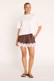 Ali Short - Chocolate Cream Lace