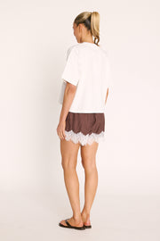 Ali Short - Chocolate Cream Lace
