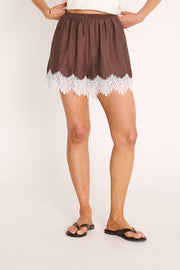 Ali Short - Chocolate Cream Lace