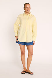 Emily Shirt - Lemon Stripe