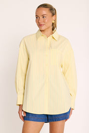 Emily Shirt - Lemon Stripe
