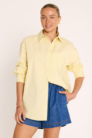 Emily Shirt - Lemon Stripe