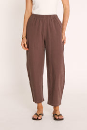 Eleanor Barrel Pant - Chocolate