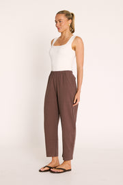 Eleanor Barrel Pant - Chocolate