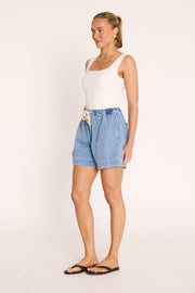 Quinn Denim Short - Classic Blue