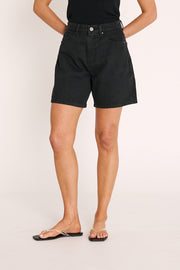 Grace Denim Short - Washed Black