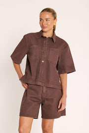 Cassie Shirt - Chocolate